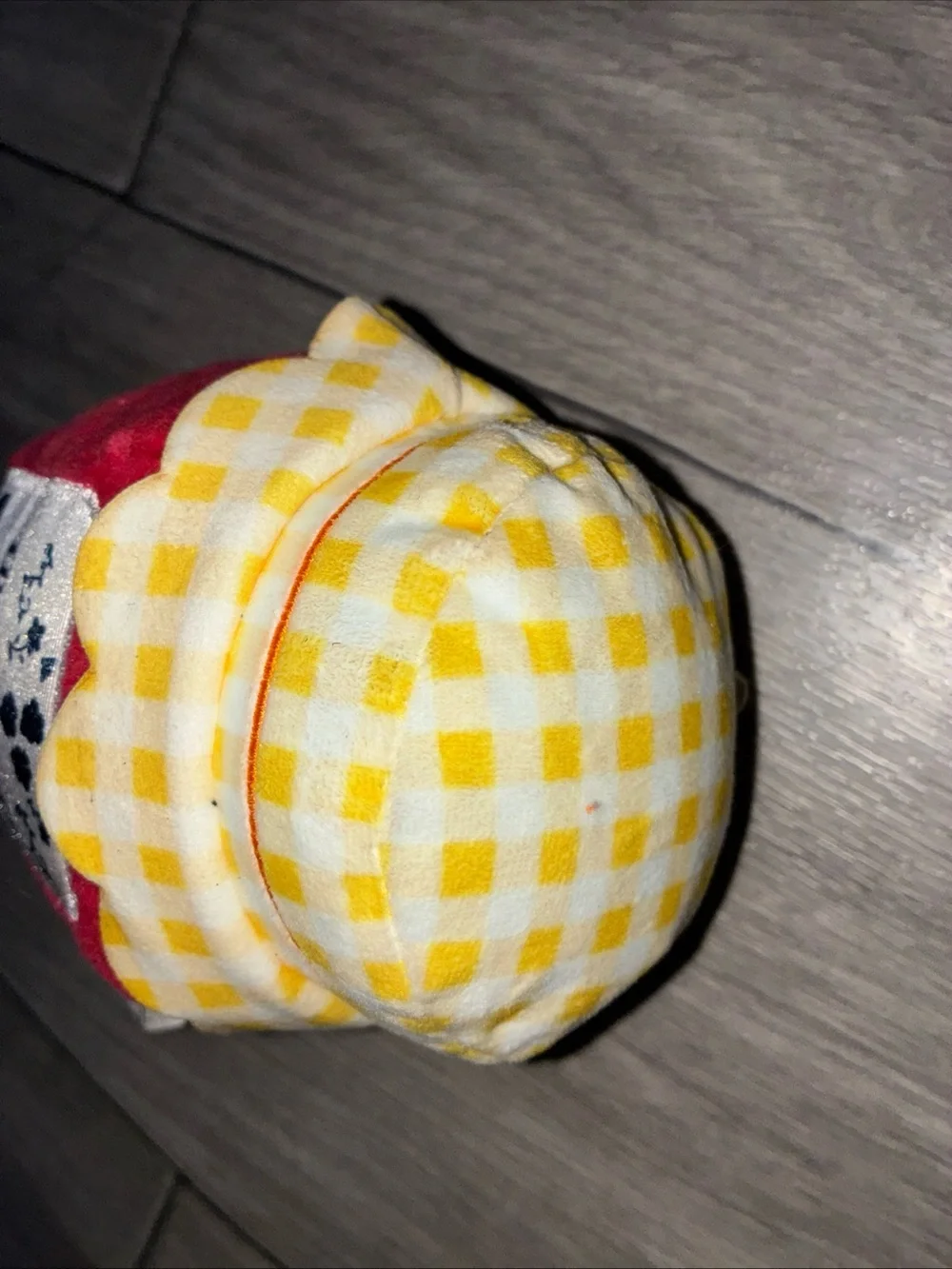 Bark Plush Jam Jar Toy - Red & Yellow Gingham